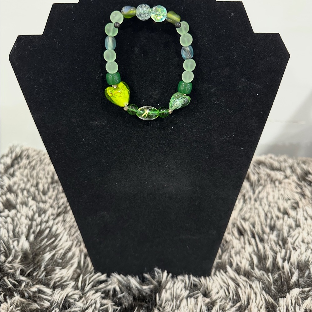 Green Beaded Bracelet